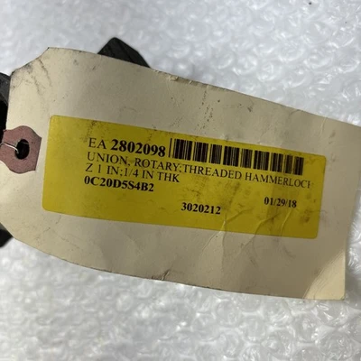 ** NEW  PIPE FITTING UNION ROTARY; THREADED HAMMERLOCH Z 1” 1/4” THK 3020212 #