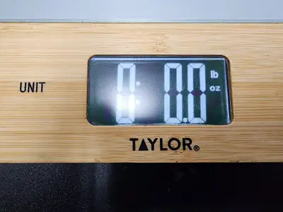 Used Taylor Used Taylor Digital Glass/Bamboo Household Kitchen Scale, 11 Pound Capacity, Natural Food Scales Illinois US | Falcon Restaurant Supply #1376583