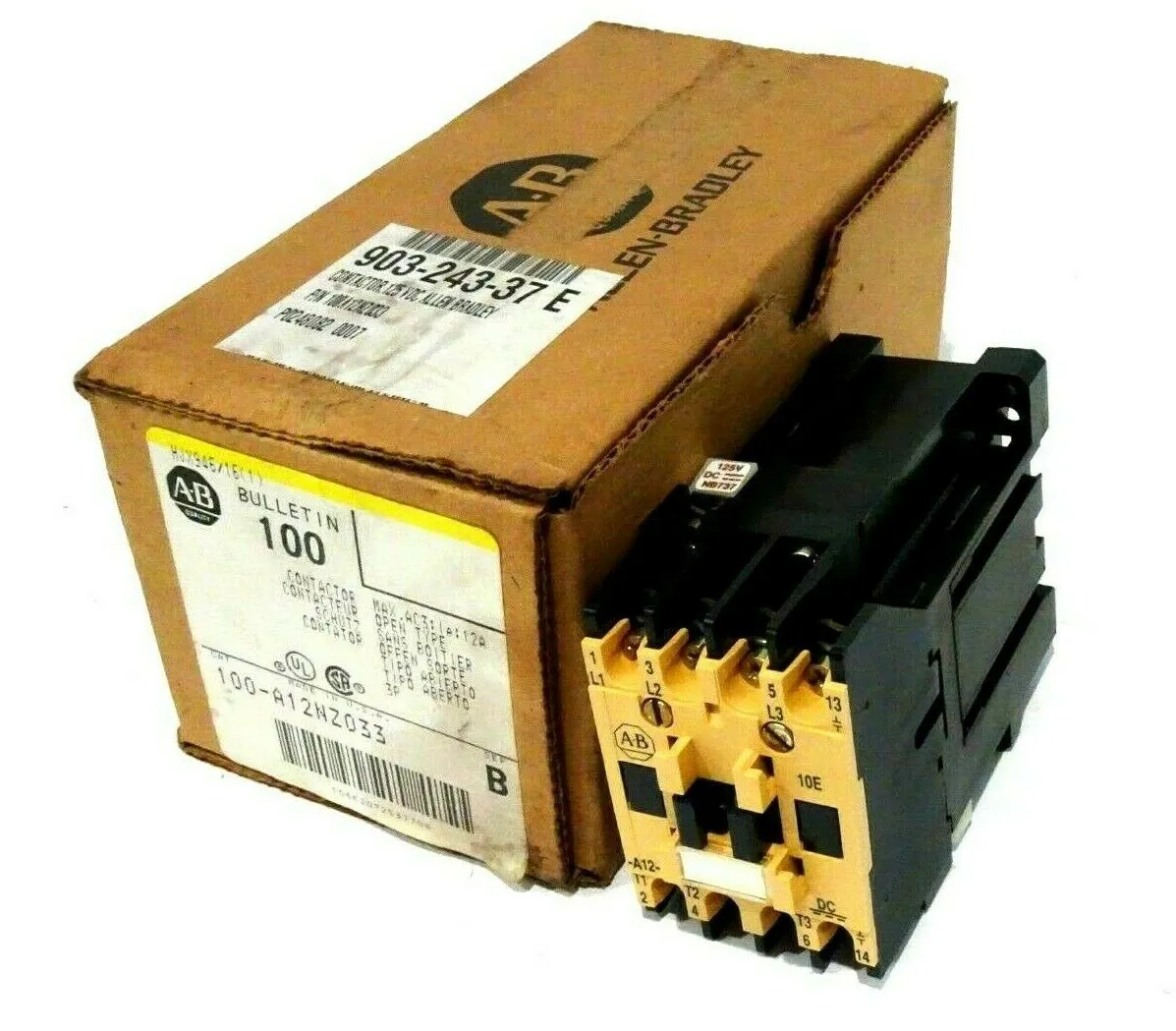 NEW ALLEN BRADLEY 100-A12NZ033 CONTACTOR SER.B 100A12NZ033