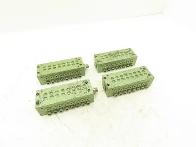 Vogele BVRL16A1 Lubrication Distribution Manifold 16-Outlet Valve Block Lot of 4