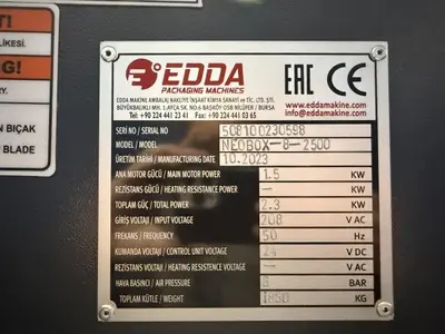 Edda NEOBOX-8-2500 Carboard Cutting Machine