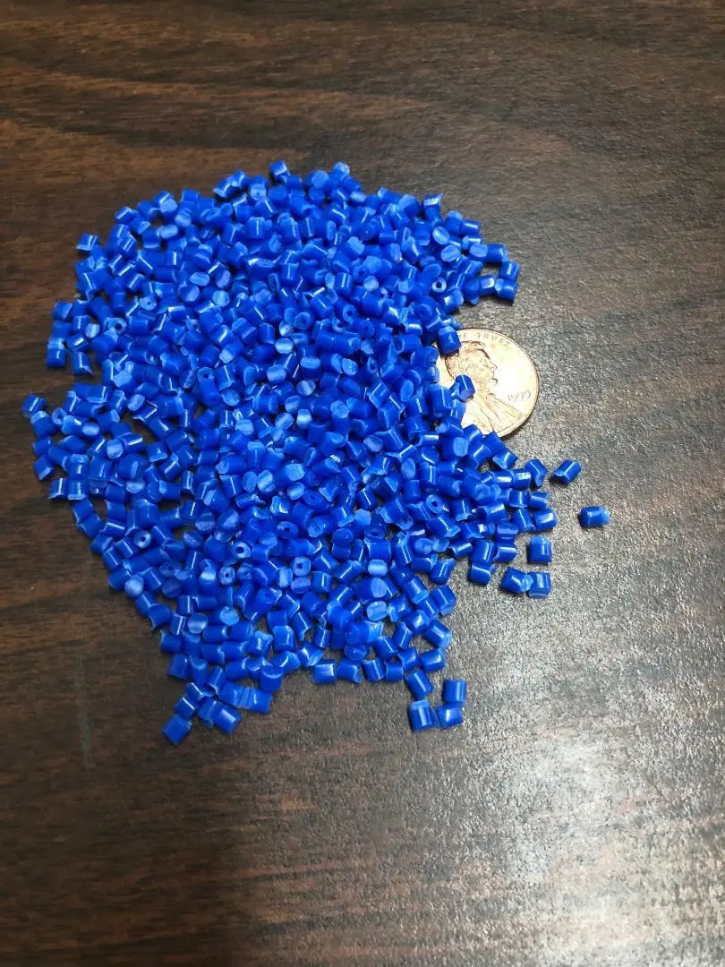 PP Plastic Pellets Polypropylene Resin Material Injection Molding Blue 45 Lbs