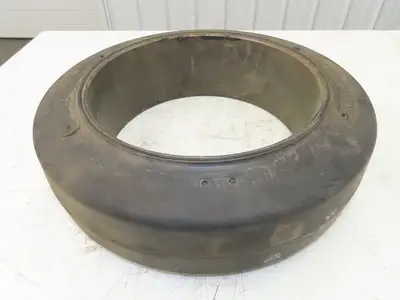 Super Solid 18x5x12-1/8 Forklift Tire Smooth Press-on Black