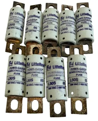 NEW LOT OF 9 LITTELFUSE L50S-80 SEMICONDUCTOR FUSE L50S80