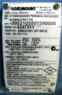 NEW Rosemount 8705 NHA060C7W0N0G1B3Q4Q8Q