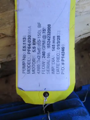 Armstrong #4280, centrifugal water pump, 3" x 2.5" x 6", 5.5 KW