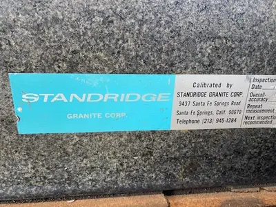 24" X 36" X 6" GRANITE SURFACE PLATE. STOCK # 1160420