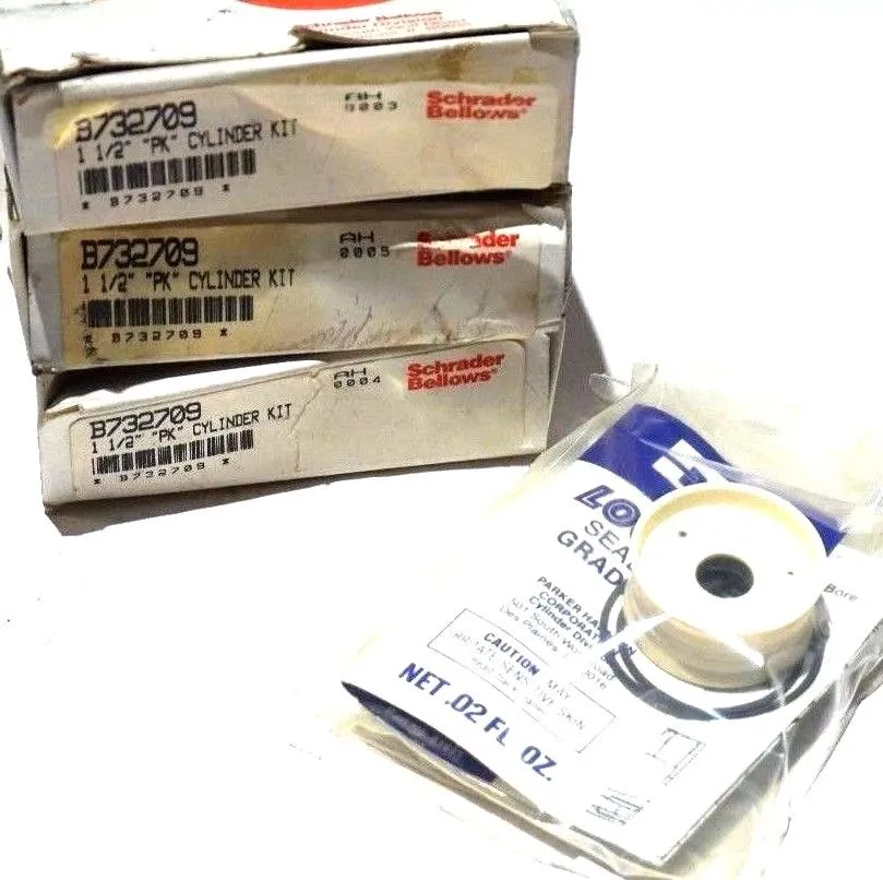 3 NEW SCHRADER BELLOWS B732709 1 1/2" PK CYLINDER KIT