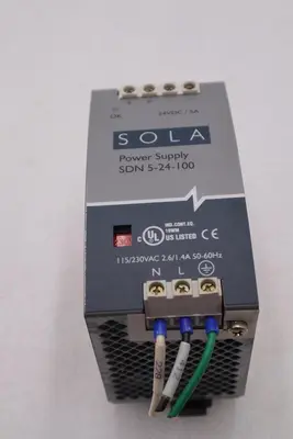 SOLA SDN 5-24-100 POWER SUPPLY 230VAC STOCK #L-208A