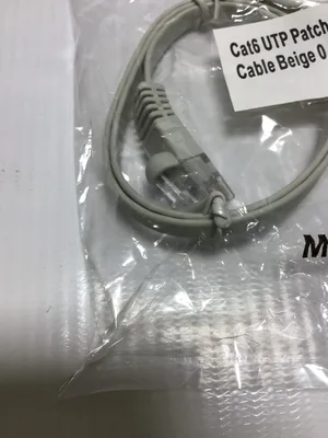 Cat6 Ethernet Patch Cable Snagless UTP, 0.5 Mtr Flat Beige (Lot of 10)