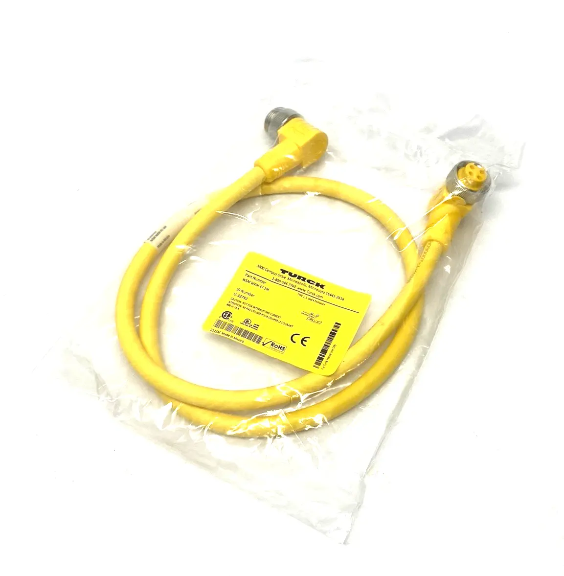 NEW TURCK MINIFAST DOUBLE ENDED POWER CABLE U-32792