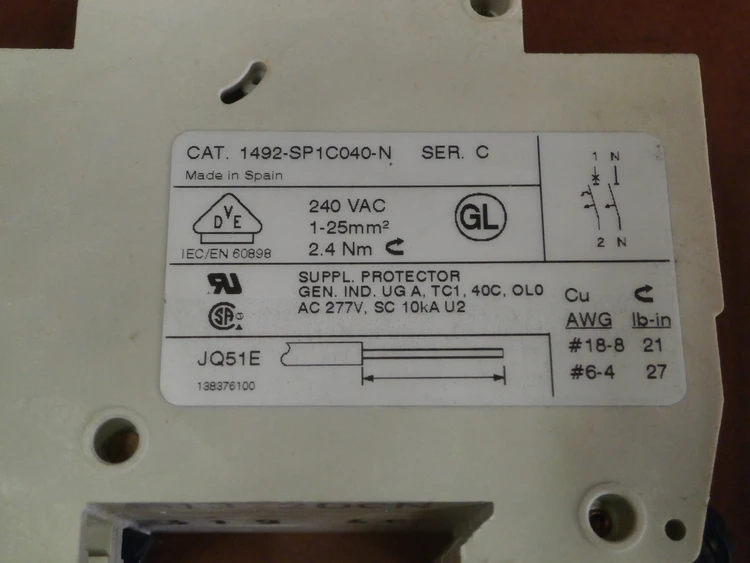 Used Allen-Bradley 1492SP1C040-N Relays & Switches Arizona US | ASSET CONVERSION SPECIALISTS, INC. #307736