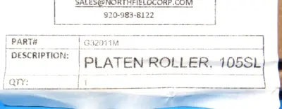 NEW ZEBRA G32011M PLATEN ROLLER KIT