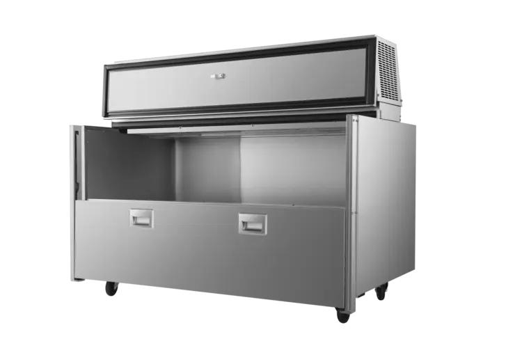 New | in-Stock Atosa New Atosa AMC-5801 58" Forced Air Milk Cooler-Single Access Bottle Coolers Illinois US | Falcon Restaurant Supply #1375585
