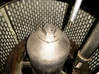 Heine 39 x 25 perforate basket centrifuge, 316SS.