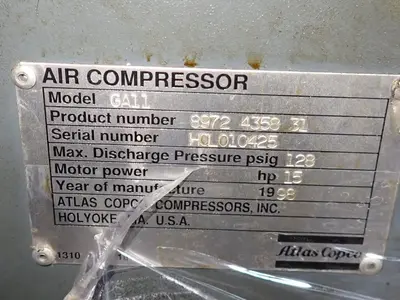USED 1998 ATLAS COPCO GA11