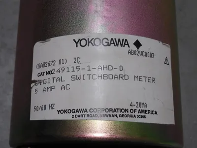 Yokogawa 249115-1-AHD-0 Power Series Plus Digital Switchboard Amp Meter Used