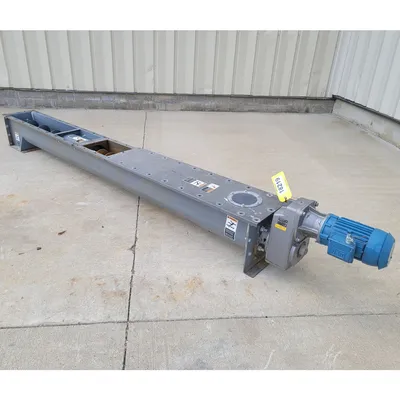 Used 9" dia. X 9'L Industrial Screw Auger Conveyor Feeder