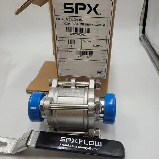 New | in-Stock SPX SPX 1-1/2" CF8M 1000 WOG 316 STAINLESS STEEL BALL VALVE PTFE SEAT/SEAL WBV30000007 / 210512B3 Pump & Valve Parts | ND Industrial Surplus #1217931