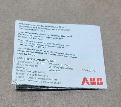 NEW ABB TA25DU-0.63