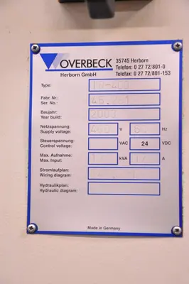 USED 2003 OVERBECK IR-400