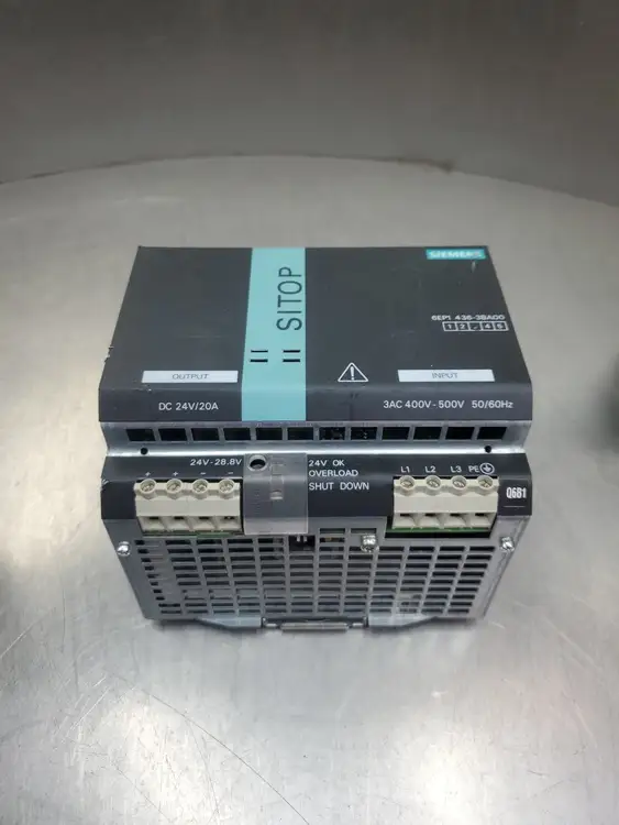 Used Siemens 6EP1436-3BA00 SITOP MODULAR POWER SUPPLY, 24VDC, 20A Power Supplies | Palmetto Automation #1152234