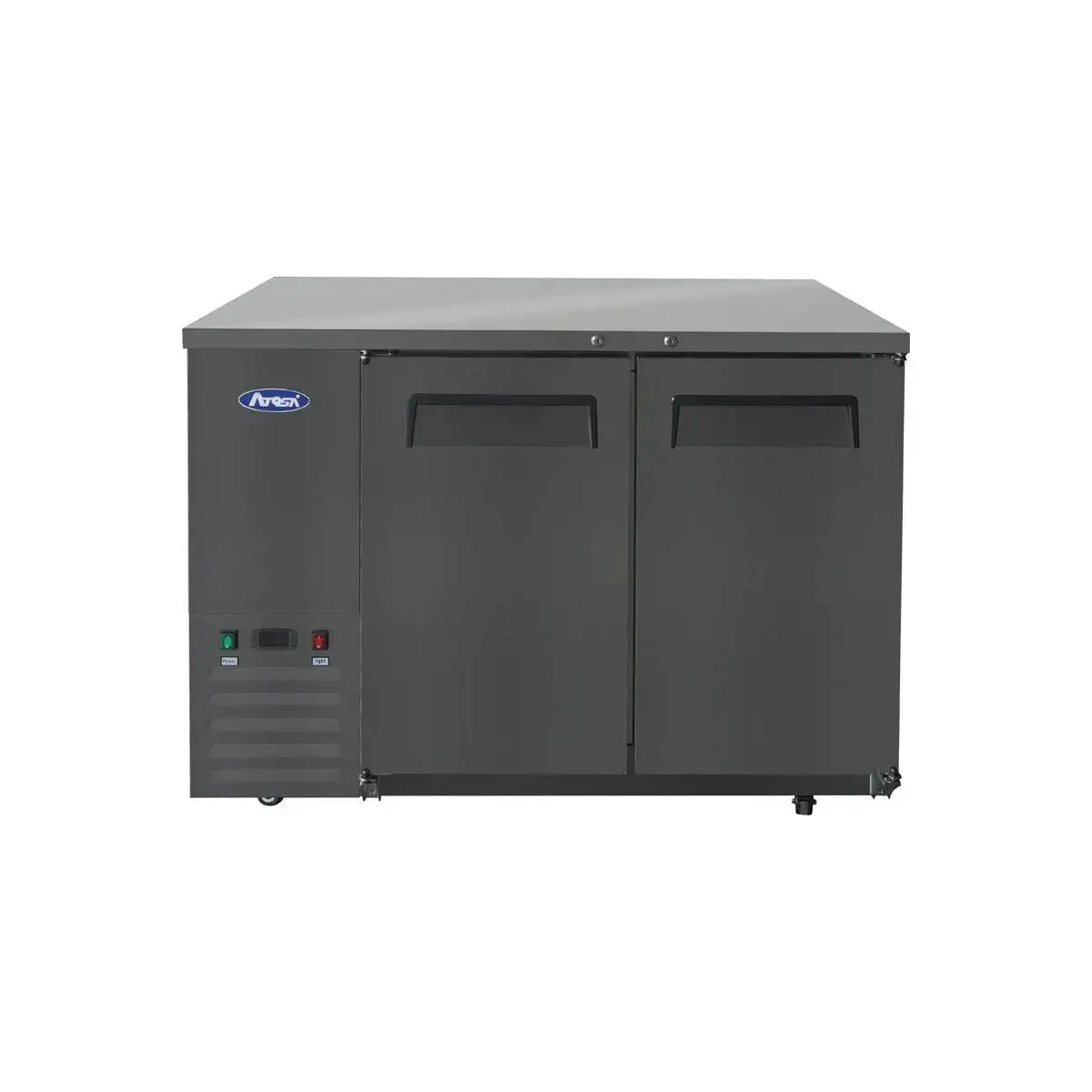 New | in-Stock Atosa New Atosa SBB48GRAUS2 48" Back Bar Cooler Shallow Depth - Black Bottle Coolers Illinois US | Falcon Restaurant Supply #1375331