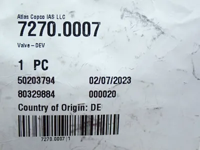 NEW ATLAS COPCO 7270.0007