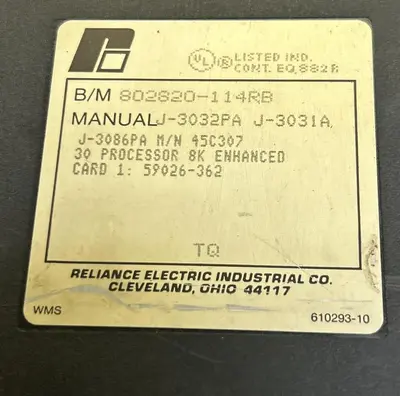 USED RELIANCE 45C307