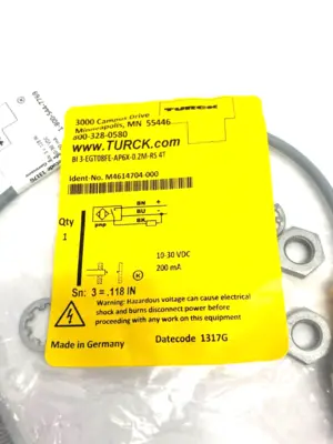 BI 3-EGT08FE-AP6X-0.2M-RS 4T, M4614704-000 | Turck BI 3-EGT08FE-AP6X-0.2M-RS 4T Proximity Sensor 10-30VDC M4614704-000 - New