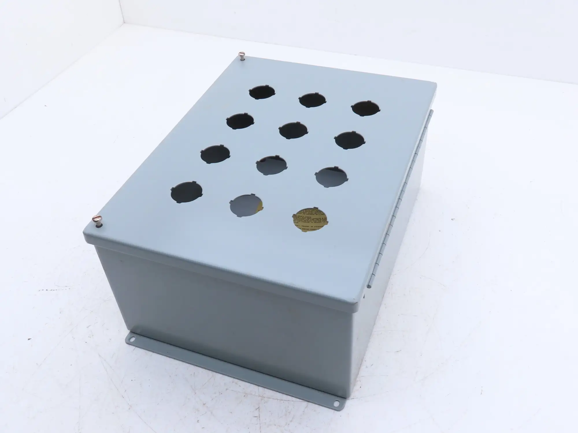 Hoffman E12PB Enclosure 12-Hole 30.5mm Pushbutton Control Panel 13.5x10x6"