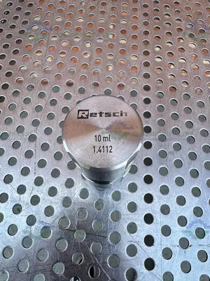 USED RETSCH 1.4112 STAINLESS STEEL 10ML  MIXER GRINDING JAR W/ BEADS