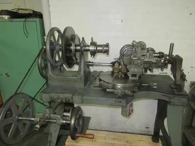 3382-385 Antique RA LIENHARD SUISSE Chaux-De-Fonds Horizontal & Vertical Rotary Engine TURNING / BROCADING MACHINE