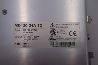 Micron Industries MD120-24A-1C Power Supply #K-265A