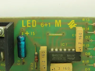 Static Control Systems LED6+1M M081/1 SCS Circuit Board PCB 110 VAC 6 Led Relay