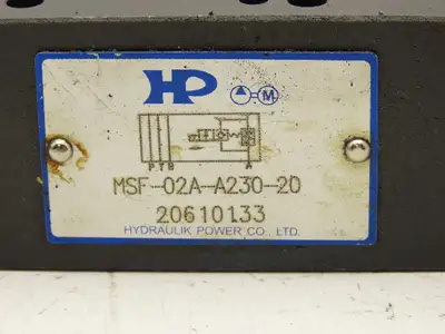 Northman HP MSF-02A-A230-20 Hydraulic Speed Control Valve 230V Coil Adjustable