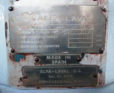 Alfa-Laval MAPX 204 TGT-24-60 oil purifier, SS.