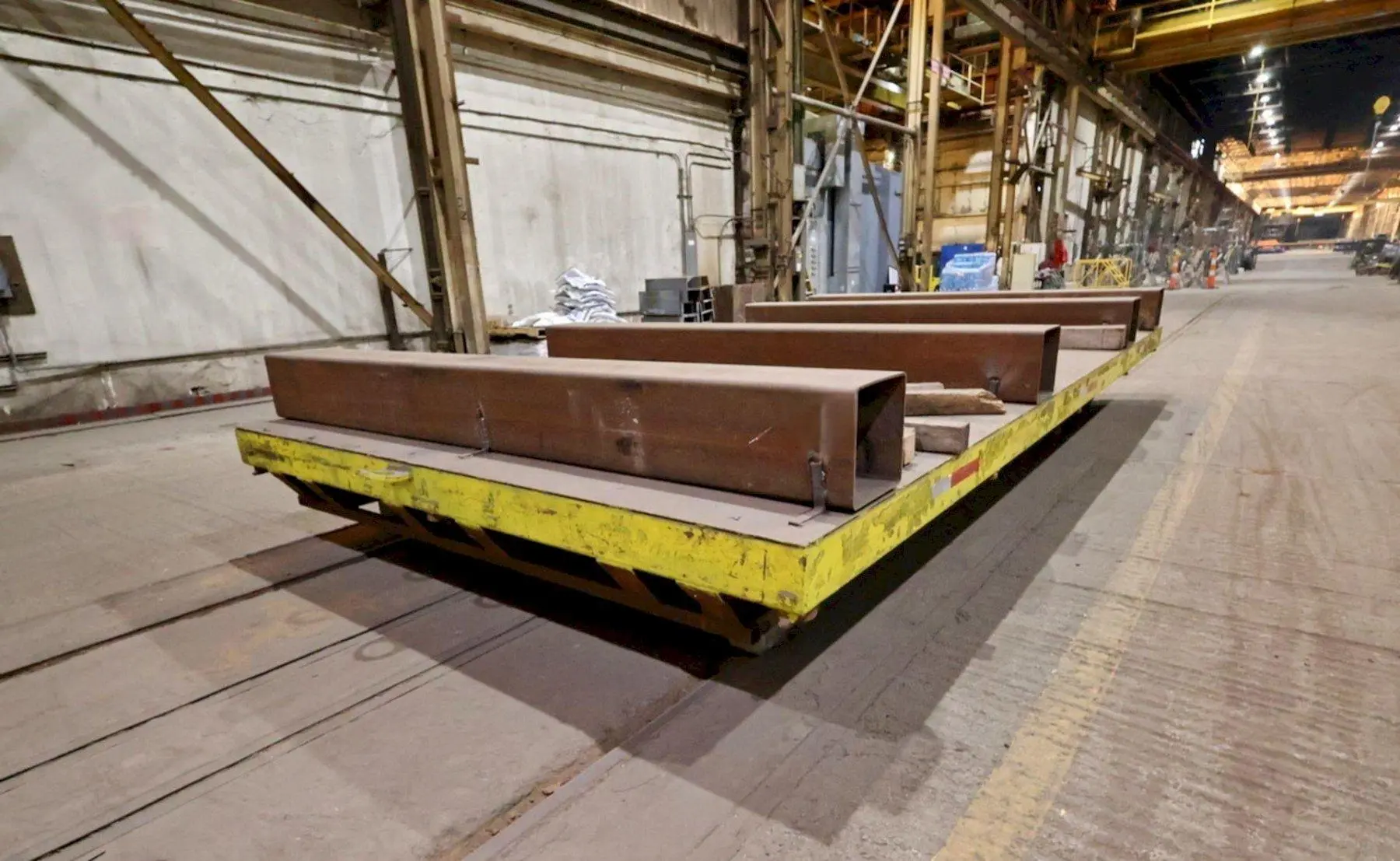 10' X 20' HEAVY DUTY STEEL TRANSFER PULL CART / RAIL CAR:: YOBRO #24622