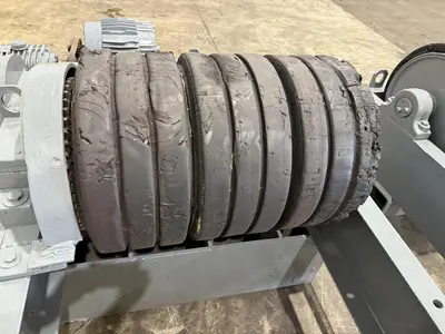120 TON (240,000 LBS) RANSOME PANDJIRIS POWERED TANK TURNING ROLLS, POWER & IDLER: STOCK #23144