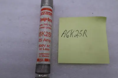 LOT OF 4 - MERSEN FERRAZ SHAWMUT A6K25R RK1 FAST ACTING FUSE STOCK H599A