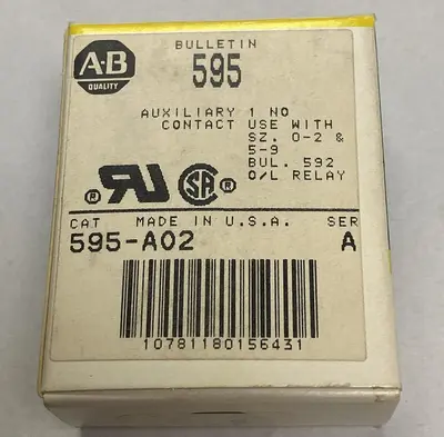 New | in-Stock ALLEN-BRADLEY 595-A02 Miscellaneous Equipment (Electrical & Power) | Surplus Asset Holdings #1197064