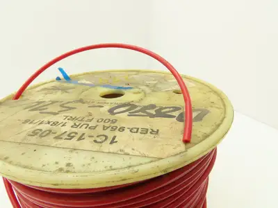Polyconn 1C-157-05 RED 95A PUR Polyurethane Red Hose Tubing  500' Roll 1/8X1/16"