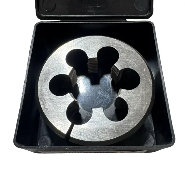 ProCut 1-1/8"-14 UN HSS Adjustable Round Die 2-1/2" Outside Diameter
