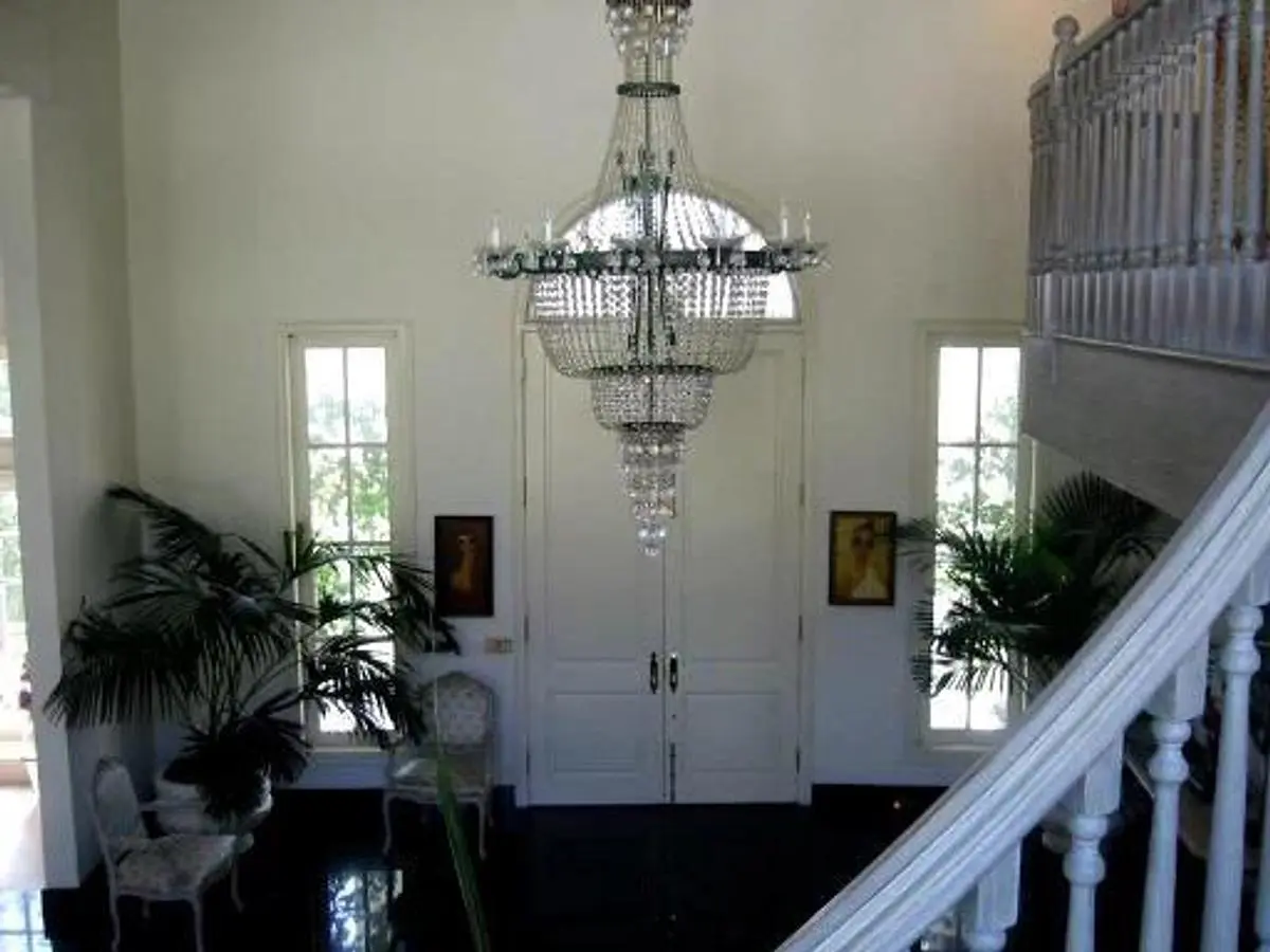 Round Crystal 12-Light Chandelier Green 16' long 4' round