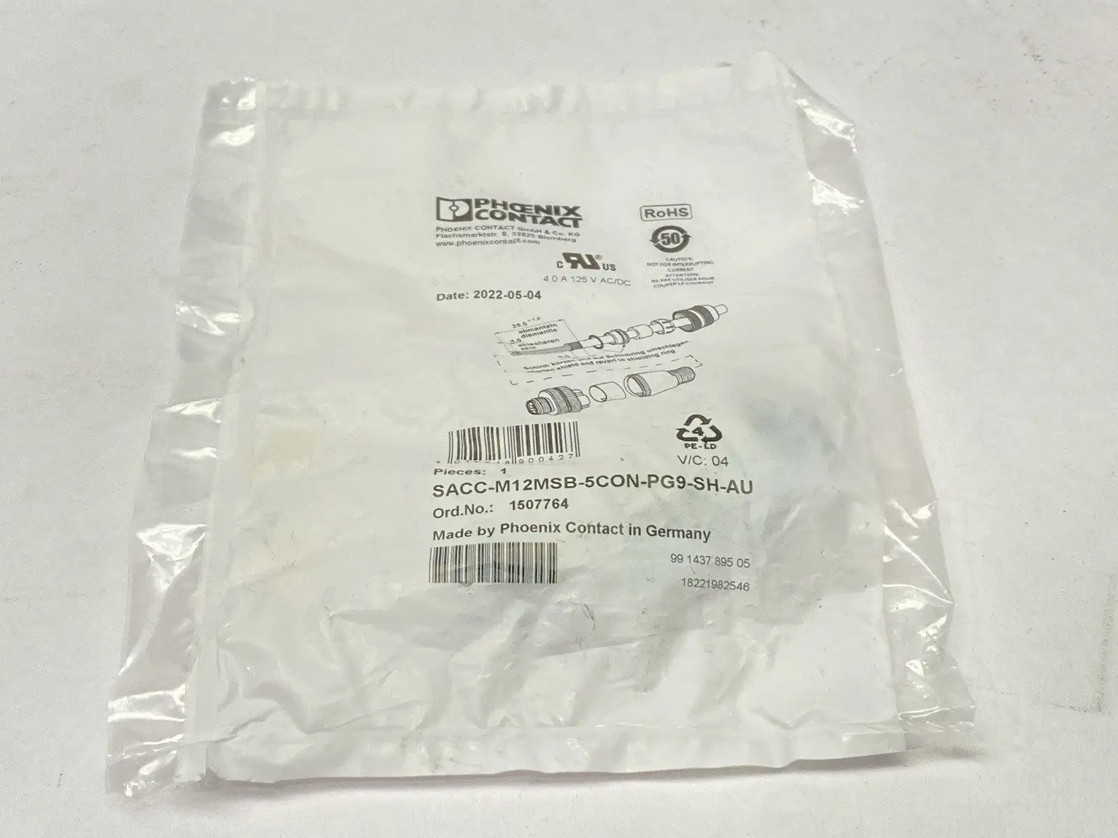 SACC-M12MSB-5CON-PG9-SH-AU,1507764 | Phoenix Contact - New