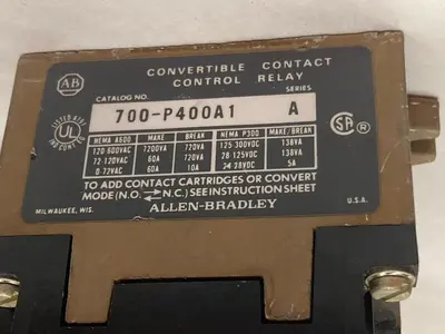 Used ALLEN-BRADLEY 700-P400A1 Miscellaneous Equipment (Electrical & Power) | Surplus Asset Holdings #1200106
