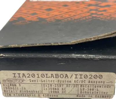 NEW IFM EFECTOR IIA2010LABOA /SL/LS-300-L/II0200 SENSOR IIA2010LABOA/II0200