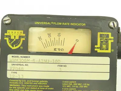 Universal Flow Monitors WVM30GM-6-A1NU-10D Brass Flow Meter 30GPM 3/4"NPT