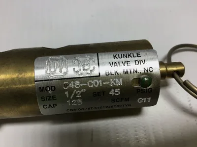 Kunkle 0548-C01-KM-0045 Safety Relief Valve 1/2″NPT 128 Set 45 CAP 128