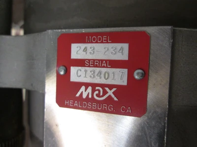 Max Machinery Helical Rotor Flowmeter, 3" inlet/outlet